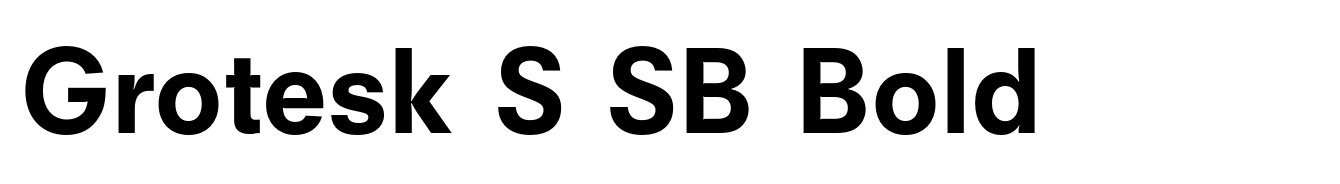 Grotesk S SB Bold